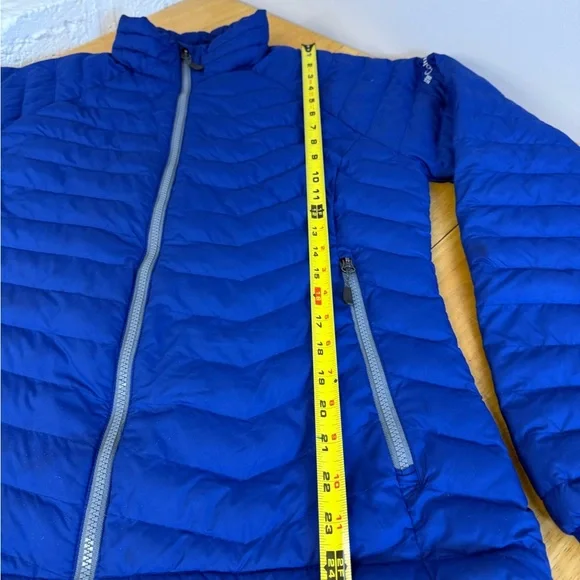 Columbia Puffer Jacket Large Blue Full Zip Coat Pockets Thermal Coil Women’s - Picture 6 of 14